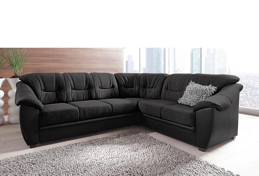 sit&more Ecksofa Savona L-Form, B. 262 cm, Komfortsitz, Eckcouch mit Stoff- & Lederwahl, mit Schlaffunktion, Liegefl. 120x195 cm