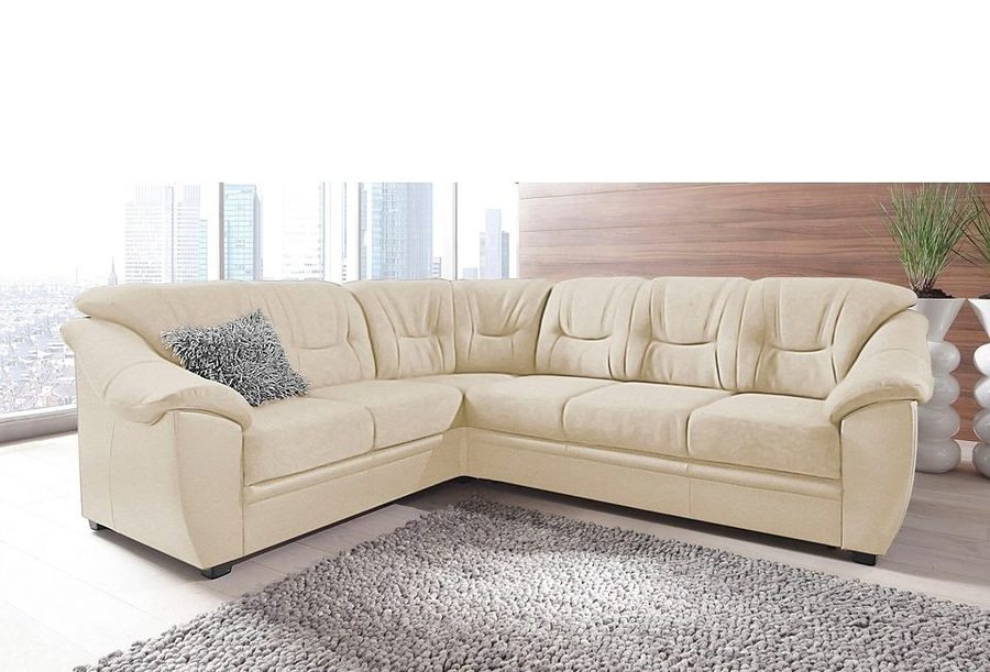 sit&more Ecksofa Savona L-Form, B. 262 cm, Komfortsitz, Eckcouch mit Stoff- & Lederwahl, mit Schlaffunktion, Liegefl. 120x195 cm