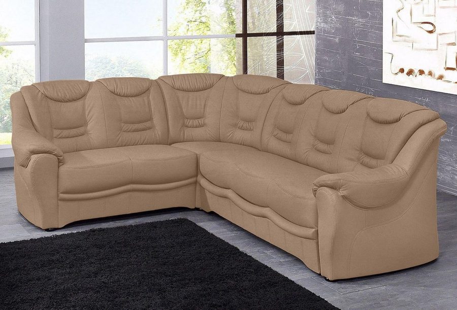 sit&more Ecksofa Bansin, L-Form, B: 265 cm, Bettfunktion optional, Federkern-Polsterung, Komfortable Sitzhöhe 46 cm, Liegefläche 148 x 198 cm bei Bettfunktion