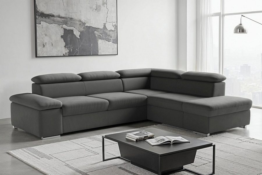 sit&more Ecksofa Valantine L-Form, B: 272 cm, Armteilverstellung, Kopfteilverstellung, optional Schlaffunktion, Komfortsofa, modern