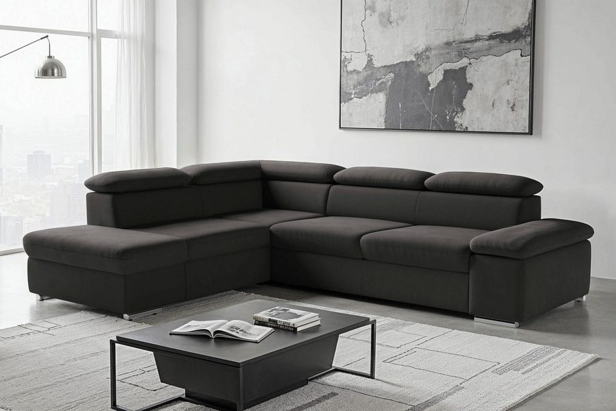 sit&more Ecksofa Valantine L-Form, B: 272 cm, Armteilverstellung, Kopfteilverstellung, mit Schlaffunktion, Komfortsofa, modern