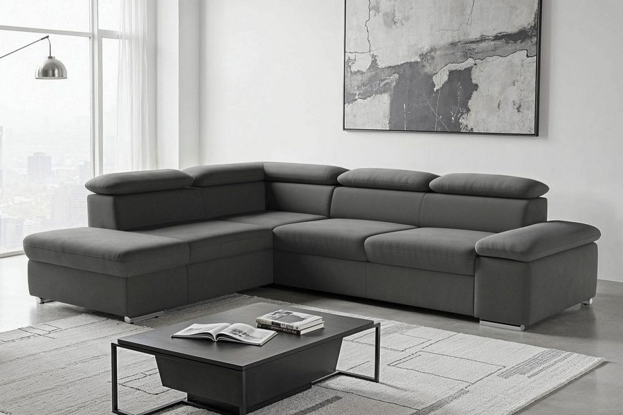 sit&more Ecksofa Valantine L-Form, B: 272 cm, Armteilverstellung, Kopfteilverstellung, mit Schlaffunktion, Komfortsofa, modern