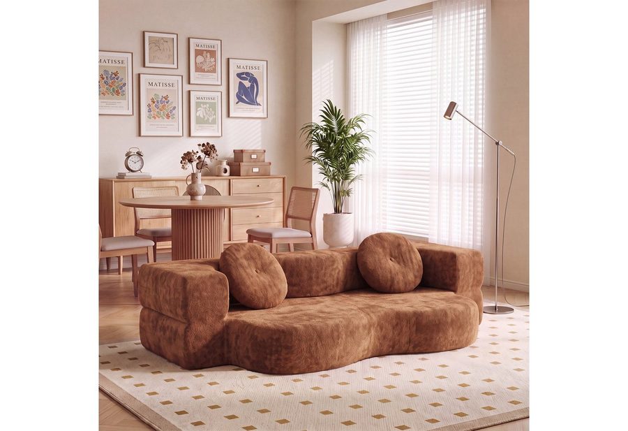 HOMALL Sofa Stilvolles Klappsofa, (Keine Montage erforderlich – ideal für Wohnzimmer, Lounge & Freizeitbereiche – zum Top-Preis) von HOMALL