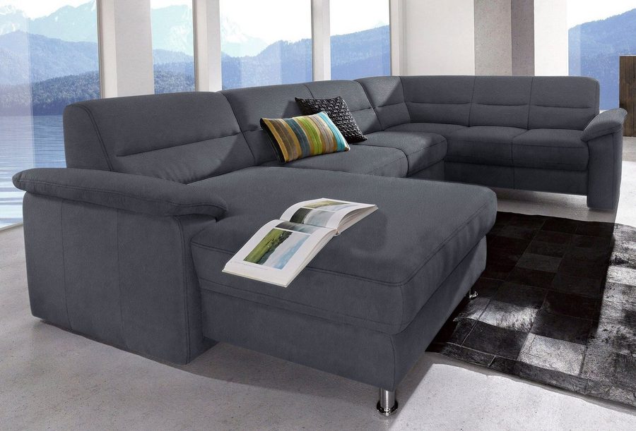 sit&more Wohnlandschaft Ascara U-Form, B:312cm, klassisches Design, Taschenfederkernpolsterung, inklusive Boxspring/Federkern-Polsterung, wahlweise mit Schlaffunktion