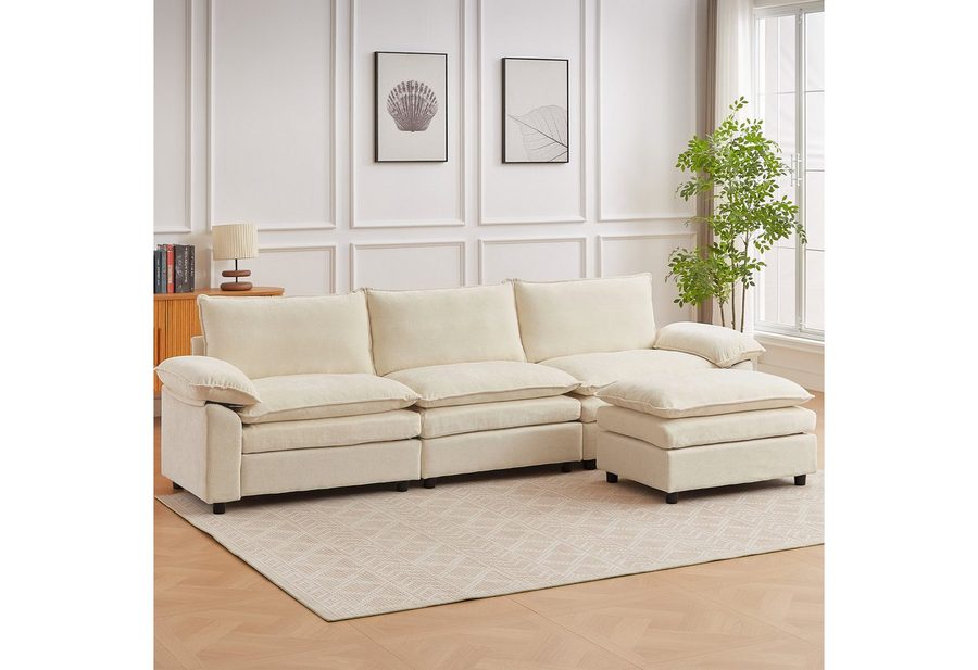 Jiexi Wohnlandschaft Modulares Sofa aus Chenille Freie Kombination Wohnlandschaft von Jiexi