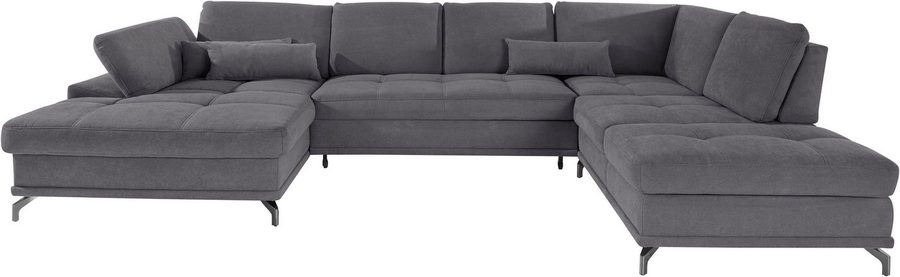 OTTO home Wohnlandschaft Costello U-Form, B: 363 cm mit Sitztiefen- & Armteilverstellung, optional Schlaffunktion & Bettkasten