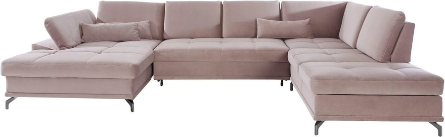 OTTO home Wohnlandschaft Costello U-Form, B: 363 cm mit Sitztiefen- & Armteilverstellung, optional Schlaffunktion & Bettkasten