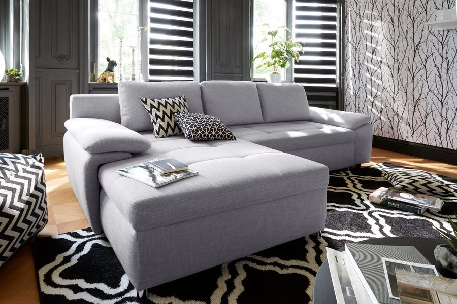 OTTO home Ecksofa Labene, L-Form, B: 270/290 cm, Bettfunktion & Bettkasten wählbar, XL/XXL wählbar, Federkern wählbar, lose Rückenkissen, modernes Design