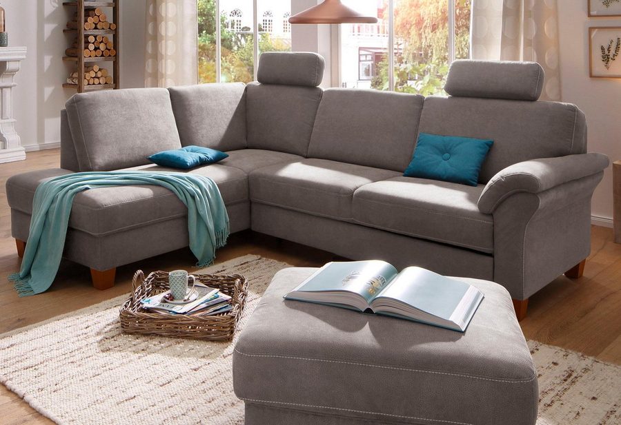 OTTO home Ecksofa Borkum L-Form, B: 249 cm - OTTO. Verlässliche Qualität., mit Schlaffunktion, Eckcouch mit Federkern