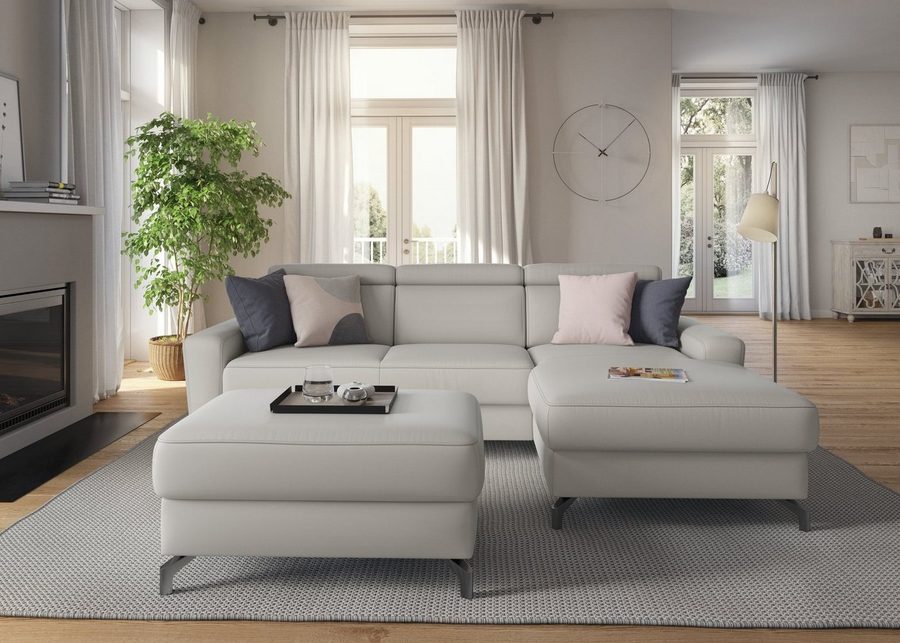 sit&more Ecksofa Scarlett L-Form, inklusive Kopfteilverstellung, optional Schlaffunktion & Bettkasten