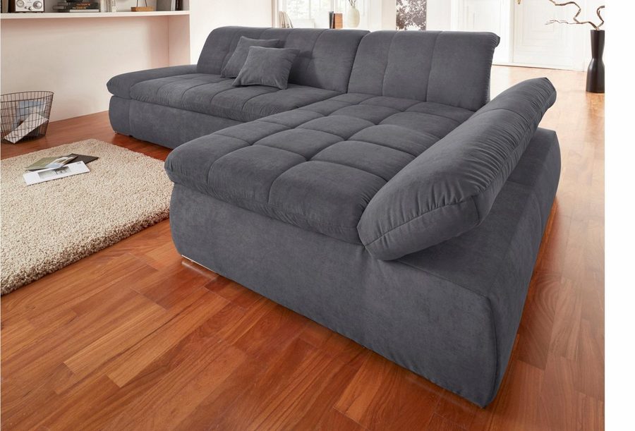 DOMO collection Ecksofa NMORIC XXL, 300x172x80cm, viel Platz, bequem, L-Form, wahlweise mit Bettfunktion und Armlehnverstellung