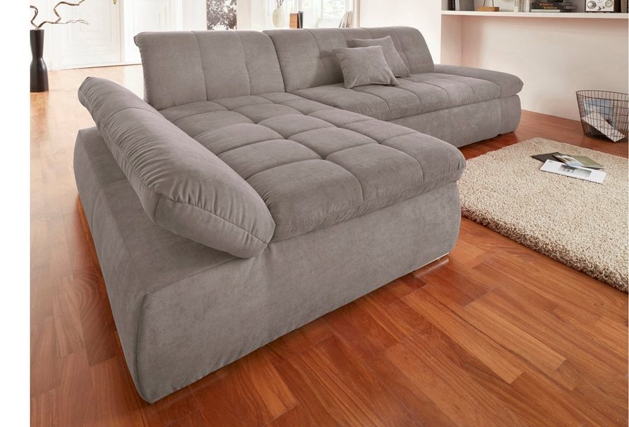 DOMO collection Ecksofa NMORIC XXL, 300x172x80cm, viel Platz, bequem, L-Form, wahlweise mit Bettfunktion und Armlehnverstellung
