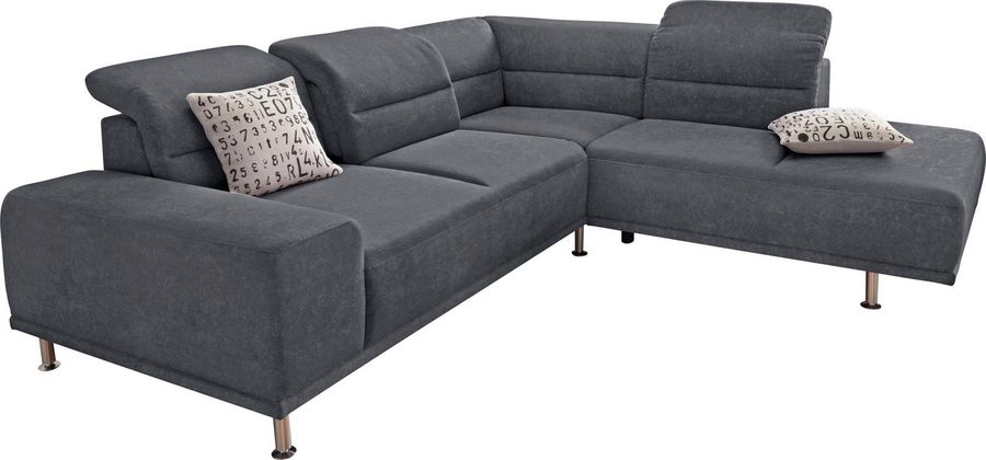 sit&more Ecksofa Mariola L-Form, mit Federkern und Ottomane, inklusive Sitztiefenverstellung