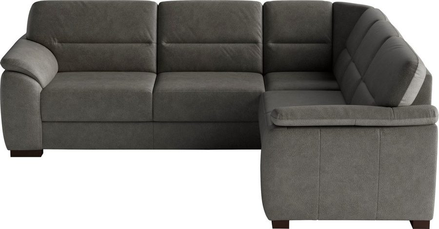 sit&more Ecksofa Montego L-Form, B: 256 cm, große Stoffauswahl, Komfortsitzhöhe 46 cm, optional Schlaffunktion und Schubkasten mit Stauraum