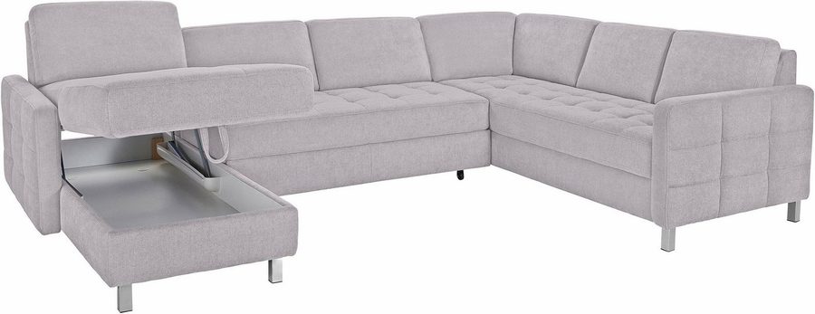 sit&more Wohnlandschaft Pablo U-Form, B: 292cm, inkl. 2 Kopfstützen, wahlweise mit Schlaffunktion und Bettkasten
