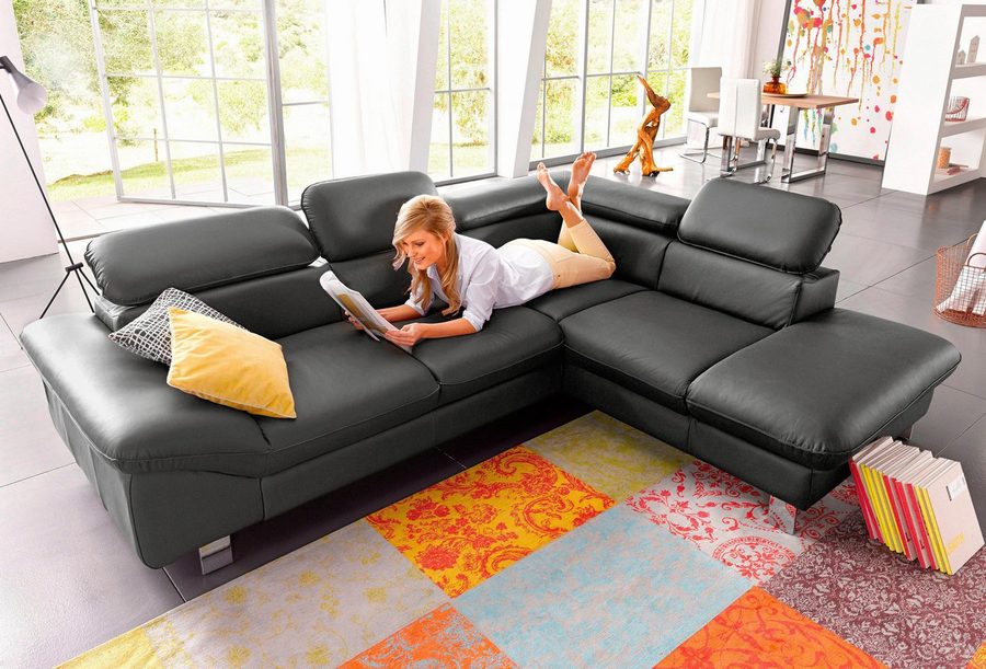 COTTA Ecksofa Driver L-Form, B: 265cm, moderne Couch, Wellenunterfederung, inkl. 3 x, Kopfteilverstellung, optional Schlaffunktion & Bettkasten