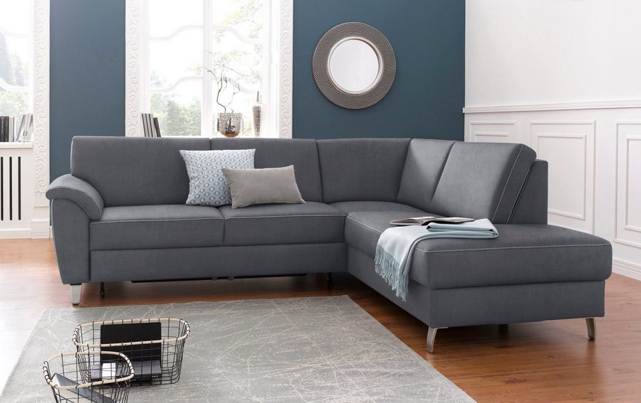 sit&more Ecksofa Texel L-Form, mit Federkern, wahlweise mit Schlaffunktion und Bettkasten