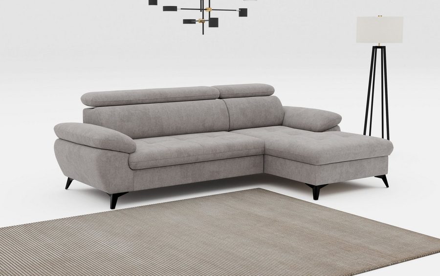 COTTA Ecksofa Hudson, optional mit Schlaffunktion und XL Bettkasten, Liegefläche 190x119cm