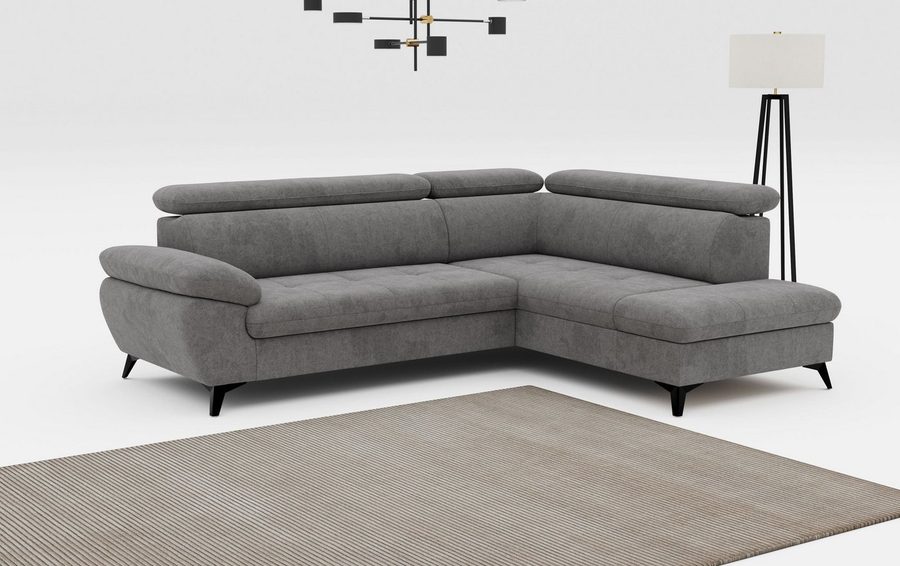 COTTA Ecksofa Hudson, mit Kopfteilverstellung, optional Schlaffunktion & Bettkasten