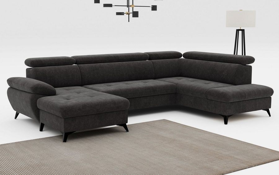 COTTA Wohnlandschaft Hudson, mit Kopfteilverstellung, optional Schlaffunktion & Bettkasten