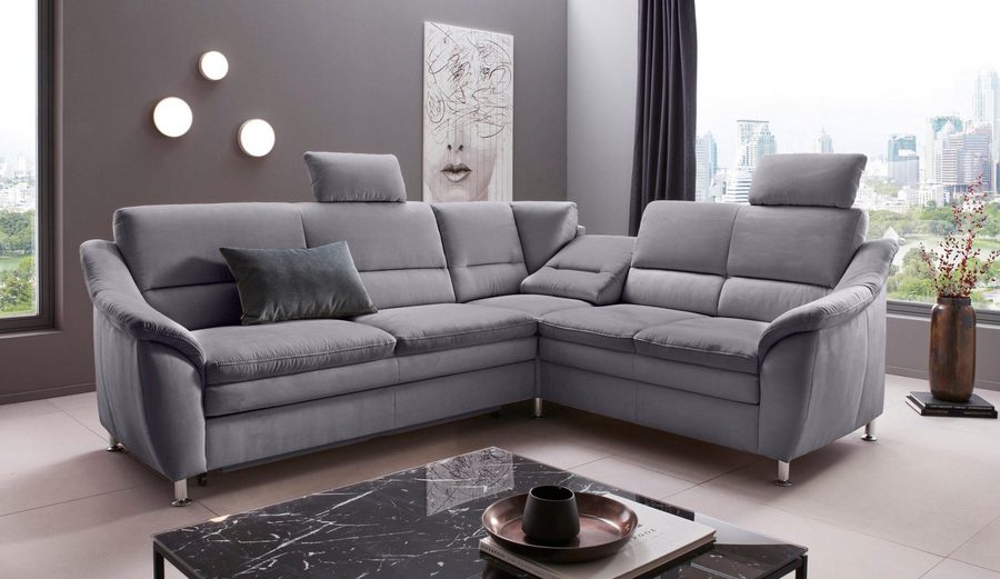OTTO home Ecksofa Cardoso L-Form, Federkern, wahlweise mit Bett, Schubkasten, teilweise Relaxfunktion