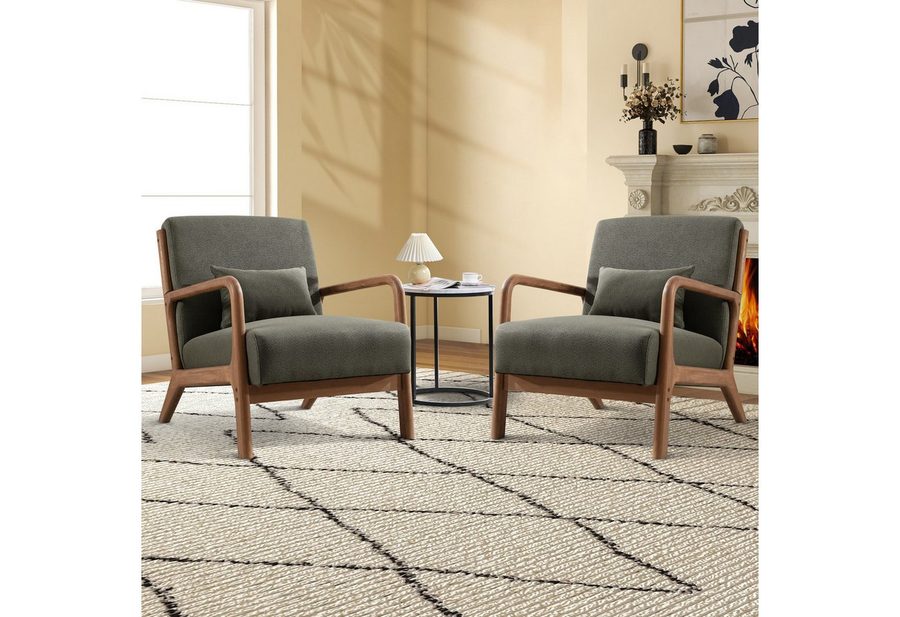 Bonzy Home Loungesessel Sessel mit Kissen&Armlehnen, Relaxsessel 150kg belastbar,Einzelsessel (2-St), Ergonomischer Sessel mit Kissen, Einzelsessel für Wohnzimmer von Bonzy Home