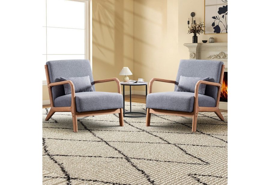 Bonzy Home Loungesessel Sessel mit Kissen&Armlehnen, Relaxsessel 150kg belastbar,Einzelsessel (2-St), Ergonomischer Sessel mit Kissen, Einzelsessel für Wohnzimmer von Bonzy Home