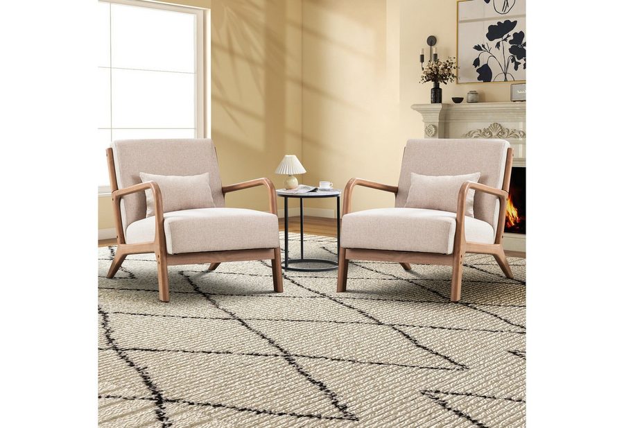 Bonzy Home Loungesessel Sessel mit Kissen&Armlehnen, Relaxsessel 150kg belastbar,Einzelsessel (2-St), Ergonomischer Sessel mit Kissen, Einzelsessel für Wohnzimmer von Bonzy Home