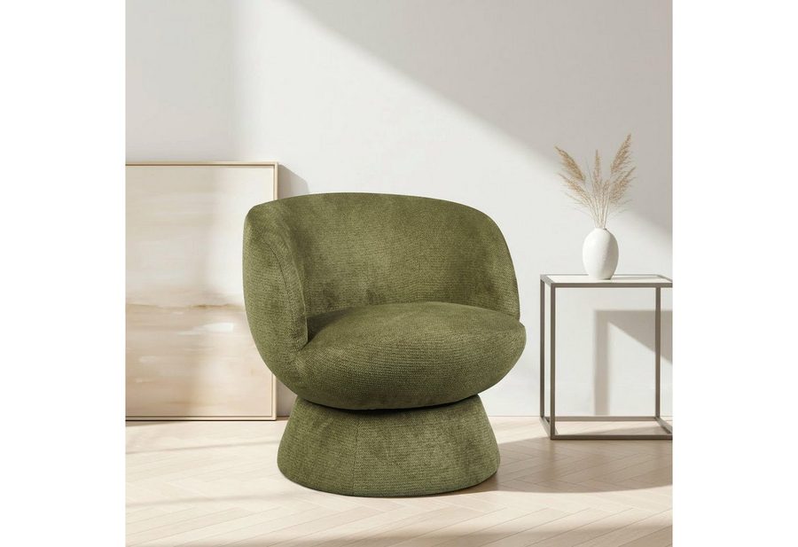 OTTO home Drehsessel ZAZZA Lese-Sessel, TV-Sessel, Loungesessel, 360° drehbar, feiner Struktur-Bezug von OTTO home
