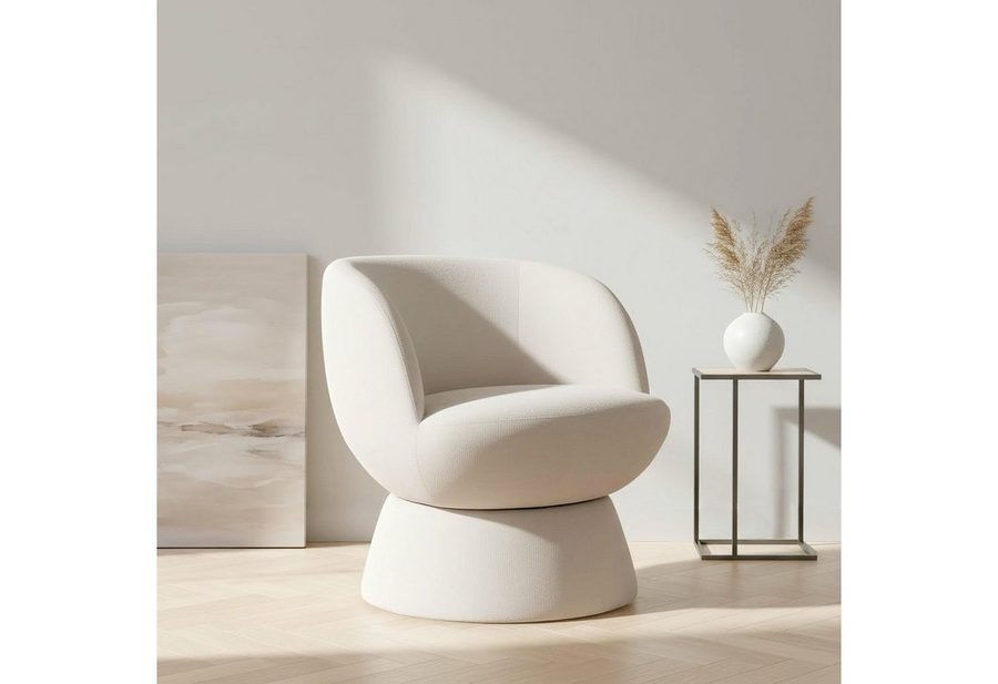 OTTO home Drehsessel ZAZZA Lese-Sessel, TV-Sessel, Loungesessel, 360° drehbar, feiner Struktur-Bezug von OTTO home