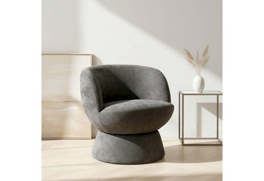 OTTO home Drehsessel ZAZZA Lese-Sessel, TV-Sessel, Loungesessel, 360° drehbar, feiner Struktur-Bezug von OTTO home