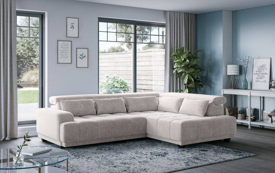 OTTO home Ecksofa Jade L Form, Breite: 270 cm, mit Kopfteilverstellung & Nierenkissen, optional elektr. Sitztiefenverstellung