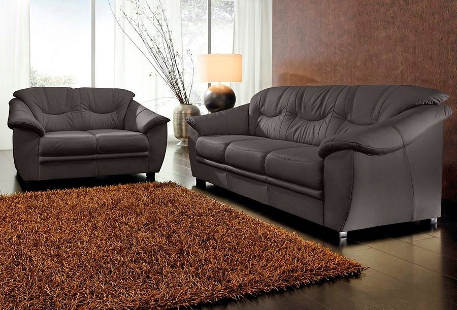 sit&more Polstergarnitur Savona, Set: 2- & 3er-Sofa, B: 148 bzw. 198 cm, Federkern-Polsterung, komfortable Sitzhöhe 46 cm, frei im Raum stellbar, stilvolles Design