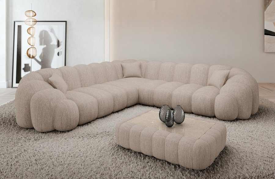Sofa Dreams Ecksofa Rajada L Form Couch, 4-Sitzer, Design, Eckcouch, Stoffbezug