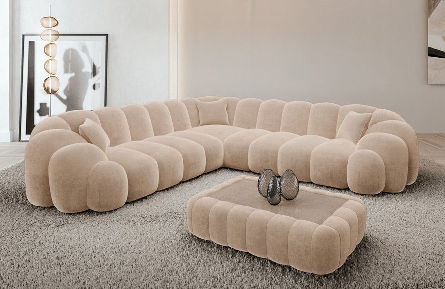 Sofa Dreams Ecksofa Rajada L Form Couch, 4-Sitzer, Design, Eckcouch, Stoffbezug