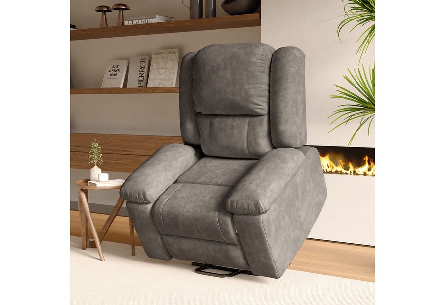 PXloue Massagesessel TV-Sessel Elektrisch Massage Relaxsessel Schlafsessel Fernsehsessel (inkl. Aufstehhilfe und Fernbedienung), mit Liegefunktion Massagefunktion und Wärmefunktion, bis 150 kg
