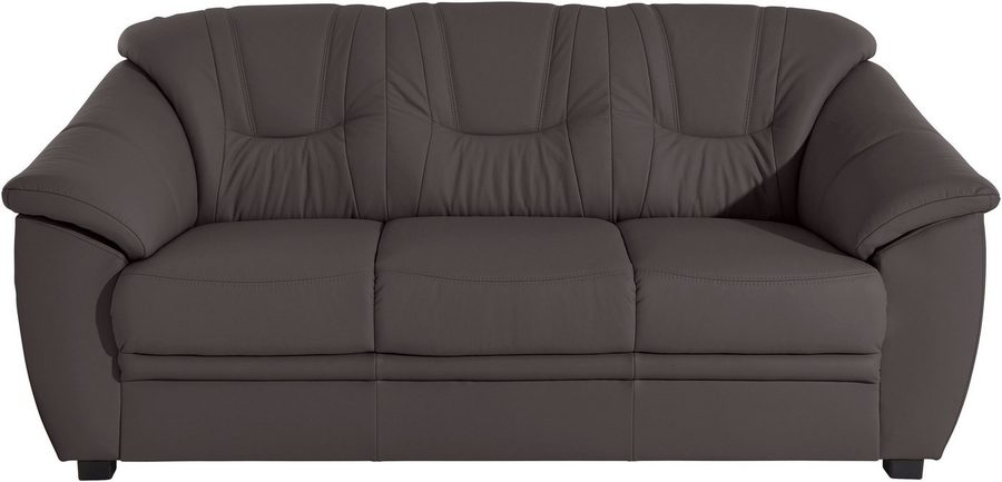 sit&more 3-Sitzer Savona, B: 198 cm, Federkern, Komfortsitzhöhe 46 cm, optional Schlaffunktion, Liegefläche 190x137cm, Stoff- & Lederauswahl