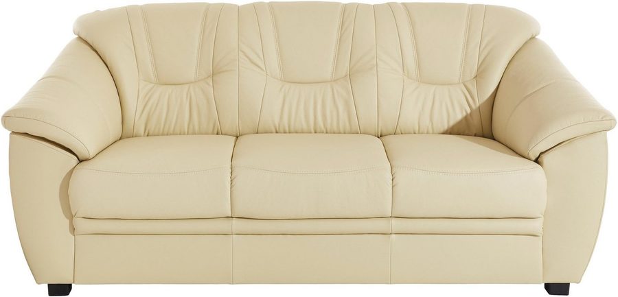 sit&more 3-Sitzer Savona, B: 198 cm, Federkern, Komfortsitzhöhe 46 cm, optional Schlaffunktion, Liegefläche 190x137cm, Stoff- & Lederauswahl