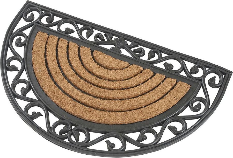 Kai Wiechmann Fußmatte Premium Fußabtreter halbrund 76 x 46 cm als Tür Schmutzfangmatte, halbrund, antibakterieller und rutschfester Türvorleger von Kai Wiechmann