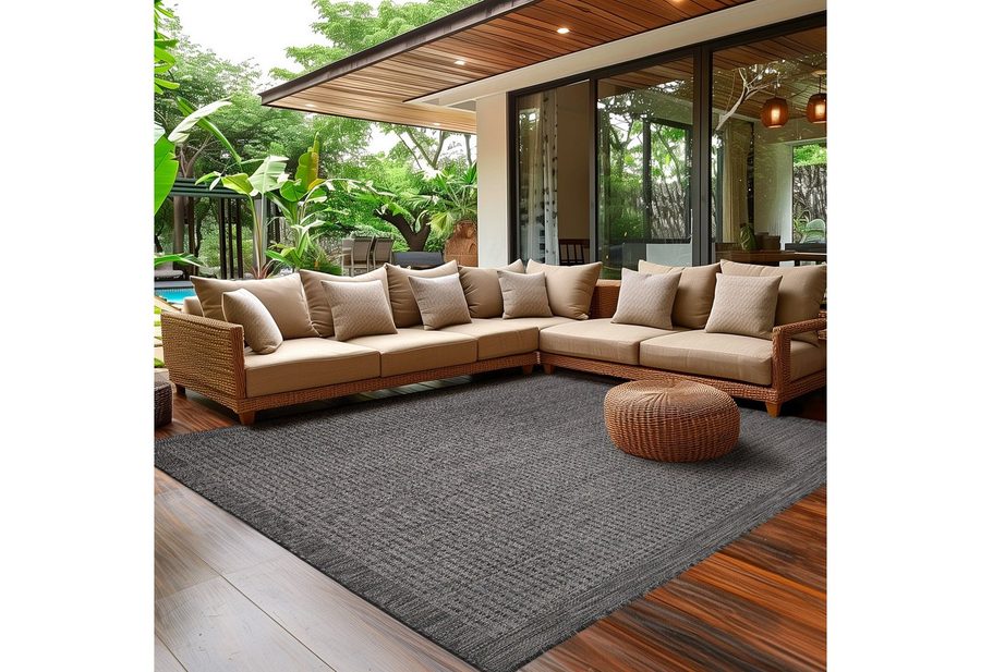 SIMPEX24 Outdoorteppich Unicolor, Rechteckig, Höhe: 3 mm, Teppich Wetterfest Waschbar Balkon, Garten, Terrasse und Küchenteppich von SIMPEX24