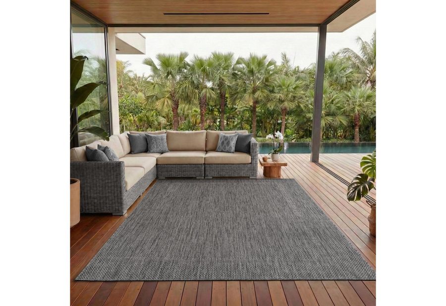 Carpettex Outdoorteppich Unicolor - Einfarbig, Läufer, Höhe: 5 mm, Teppich Wetterfest Balkon Küchenteppich Flachgewebe Sisaloptik von Carpettex