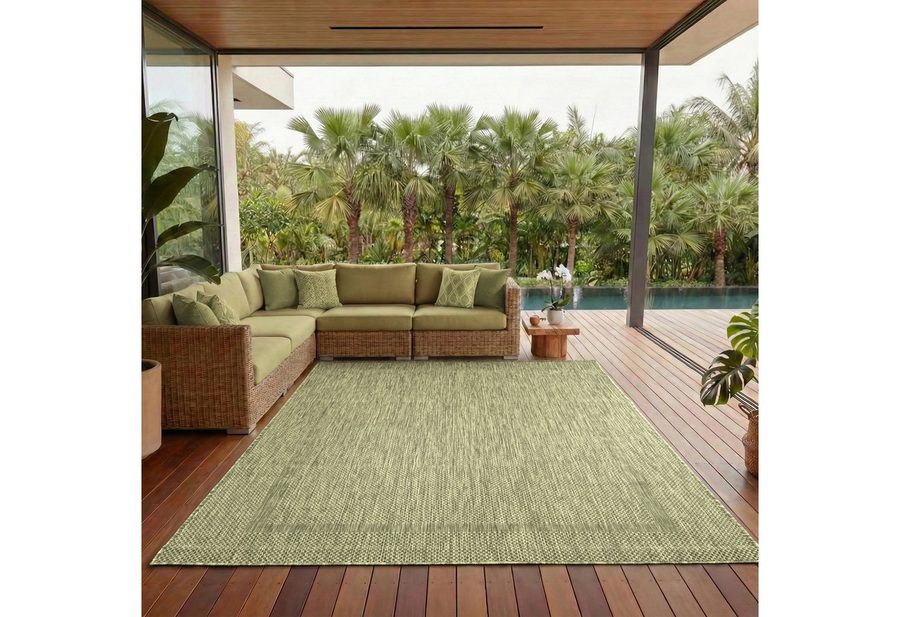 Carpettex Outdoorteppich Unicolor - Einfarbig, Läufer, Höhe: 5 mm, Teppich Wetterfest Balkon Küchenteppich Flachgewebe Sisaloptik von Carpettex