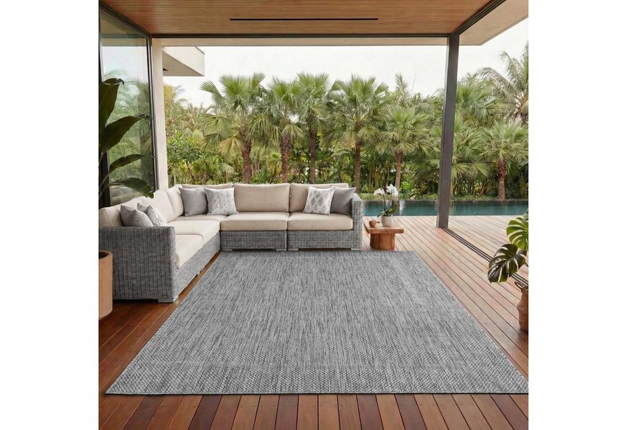 Carpettex Outdoorteppich Unicolor - Einfarbig, Läufer, Höhe: 5 mm, Teppich Wetterfest Balkon Küchenteppich Flachgewebe Sisaloptik von Carpettex