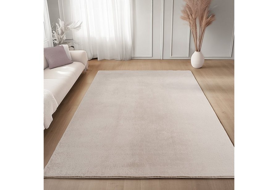 Carpettex Veloursteppich Unicolor - Einfarbig, Läufer, Höhe: 11 mm, Perfekt geeignet für Wohnzimmer, Schlafzimmer,Küche,Kinderzimmer von Carpettex