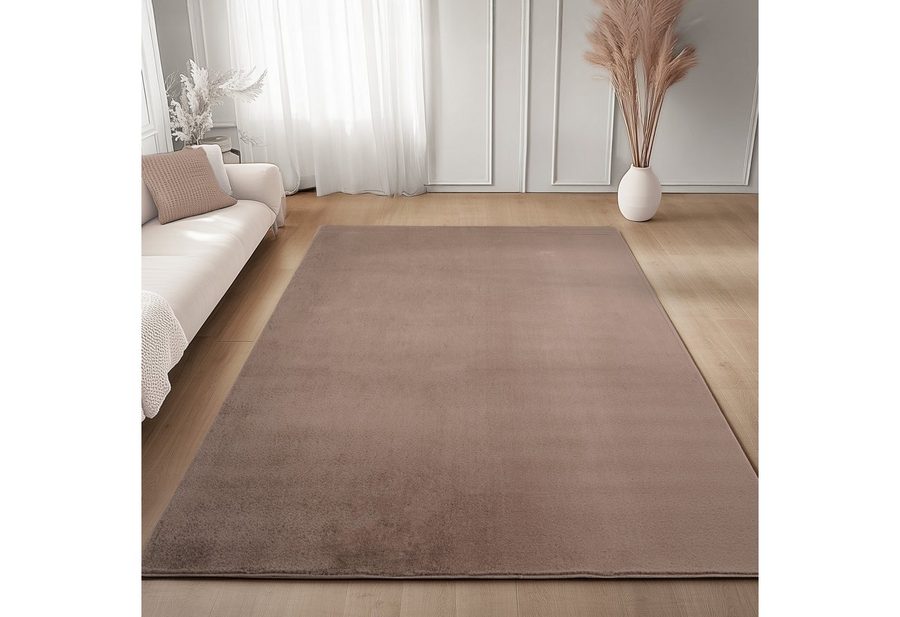Carpettex Veloursteppich Unicolor - Einfarbig, Läufer, Höhe: 11 mm, Perfekt geeignet für Wohnzimmer, Schlafzimmer,Küche,Kinderzimmer von Carpettex