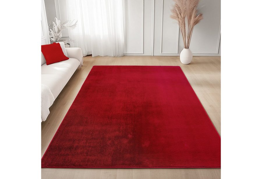 Carpettex Veloursteppich Unicolor - Einfarbig, Läufer, Höhe: 11 mm, Perfekt geeignet für Wohnzimmer, Schlafzimmer,Küche,Kinderzimmer von Carpettex
