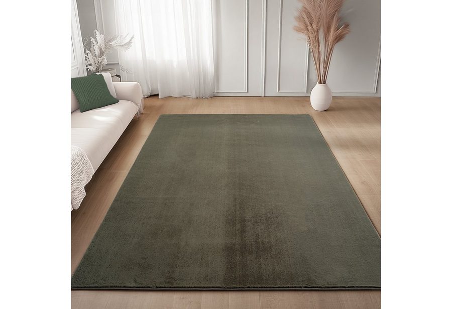 Carpettex Veloursteppich Unicolor - Einfarbig, Läufer, Höhe: 11 mm, Perfekt geeignet für Wohnzimmer, Schlafzimmer,Küche,Kinderzimmer von Carpettex
