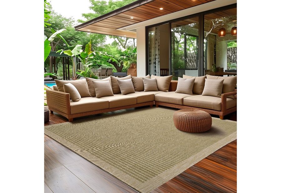 SIMPEX24 Outdoorteppich Unicolor, Rechteckig, Höhe: 3 mm, Teppich Wetterfest Waschbar Balkon, Garten, Terrasse und Küchenteppich von SIMPEX24