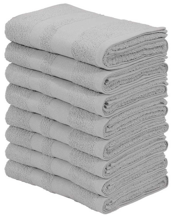 OTTO home Handtücher Vanessa, 8 Handtücher, 50x100cm, in Standard- und Premium-Qualität, Walkfrottee (Set, 8-St), Handtücher mit Bordüre, 100% Baumwolle, einfarbig, weich von OTTO home