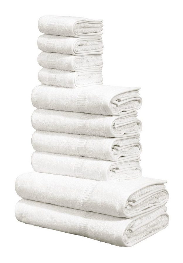 OTTO home Handtuch Set Kapra, Premium Handtücher, 100% Baumwolle, 500 gr/m², 10-tlg., Frottier (Set, 10-St), 2 Duschtücher, 4 Handtücher, 4 Gästehandtücher, 5 Jahre Garantie von OTTO home
